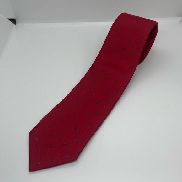 Robert Talbot Red Blue Paisley Pure Silk Career Office Necktie NWOT - Picture 7 of 7